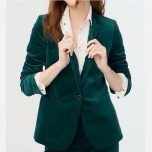 J. Crew Teal Velvet Women's Blazer